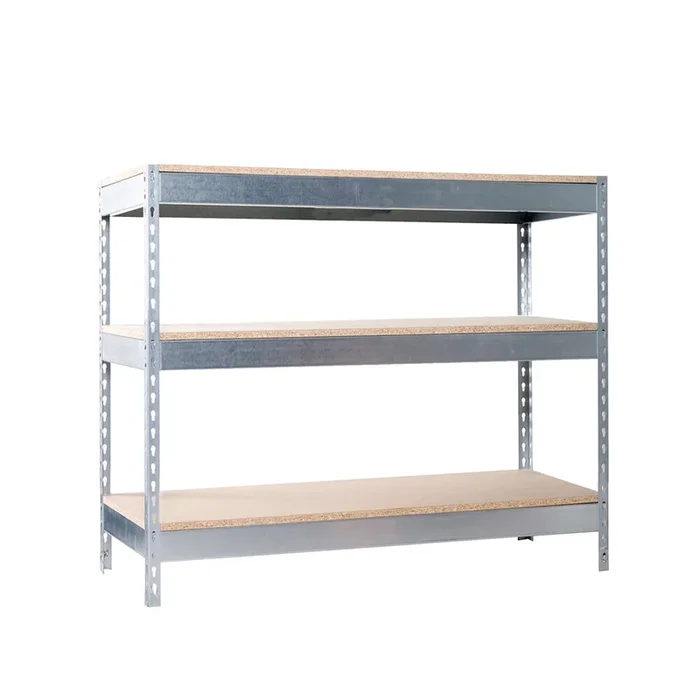 Kit établi Basic – 900x2100x600 – 3 niveaux Galvanisé/Bois – SIMON RACK – 8435104992852