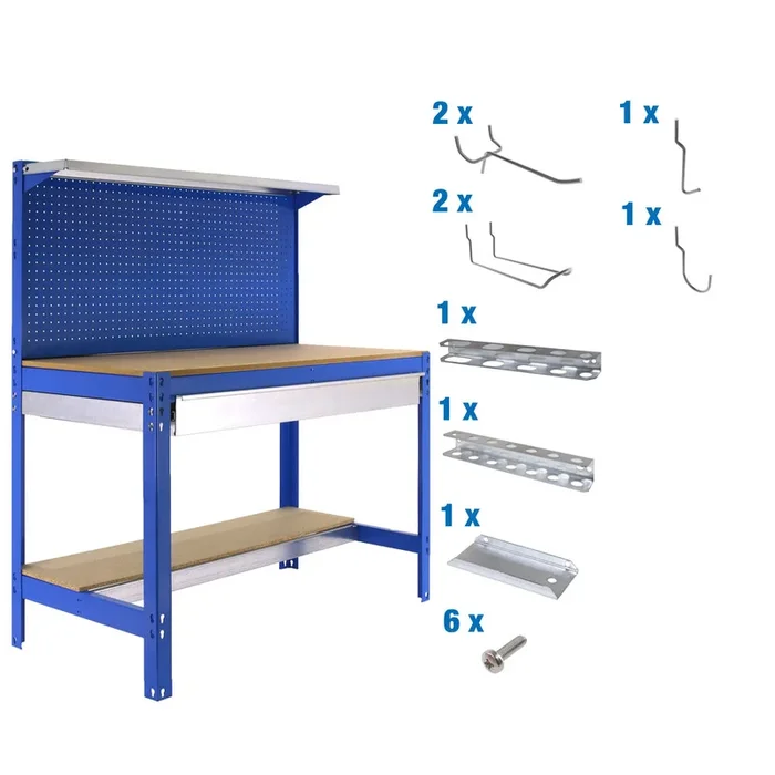 Kit établi Bricolage – 1445x1510x610 – Bleu – SIMON RACK – 8425437072741