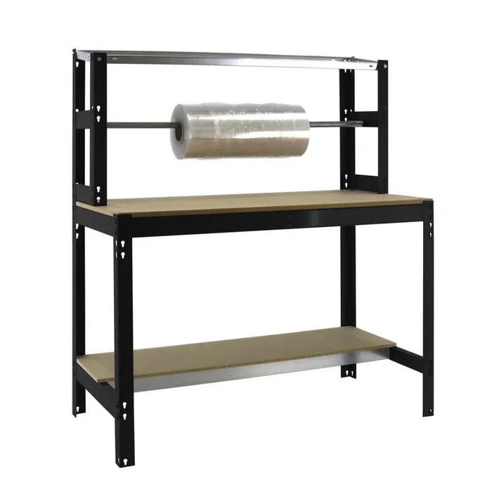 Kit établi Bricolage – 1445x910x760 – 3 niveaux Anthracite/Bois – SIMON RACK – 8425437138317