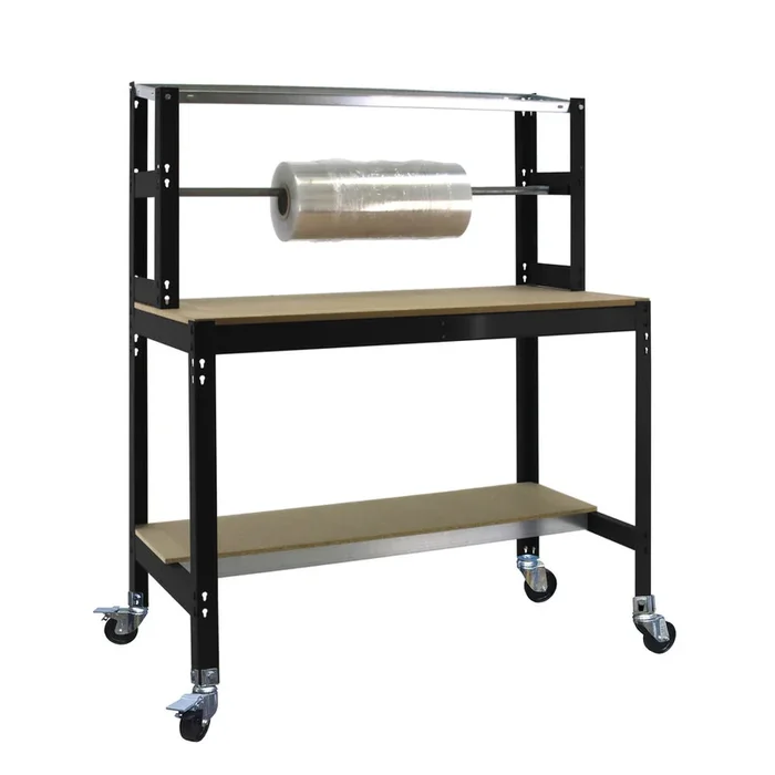 Kit établi mobile Bricolage – 1520x1210x760 – 3 niveaux Anthracite/Bois – SIMON RACK – 8425437138713