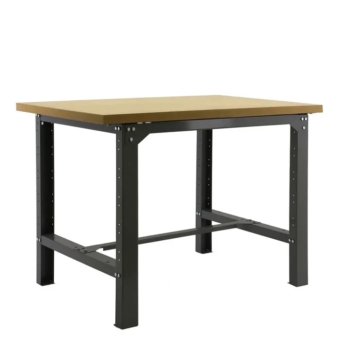 Kit établi mobile Bricolage – 865x1200x750 – 1 niveau Anthracite/Bois – SIMON RACK – 8425437125805
