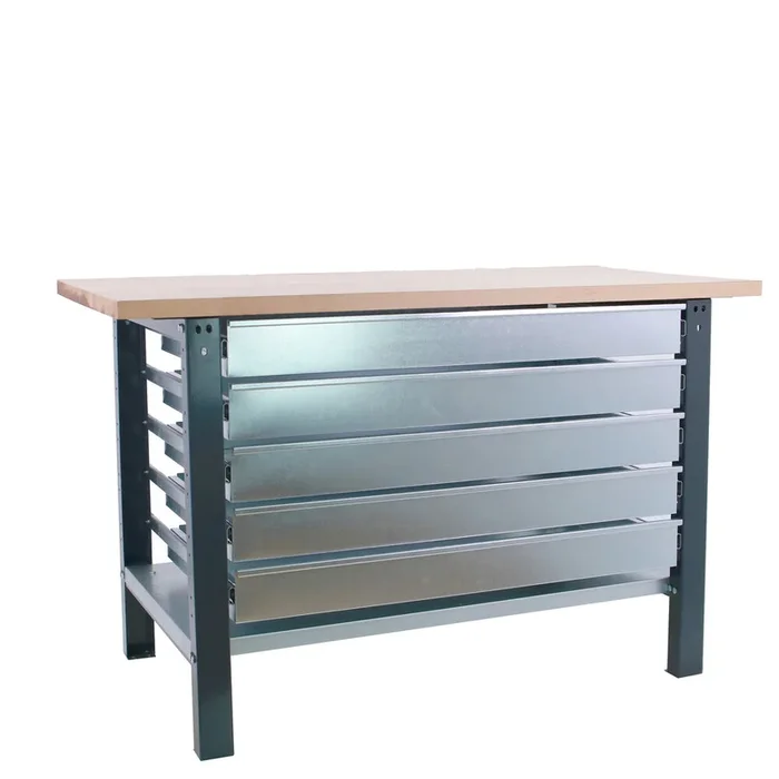 Kit établi mobile Bricolage – 865x1800x750 – 1 niveau Anthracite – SIMON RACK – 8425437126369