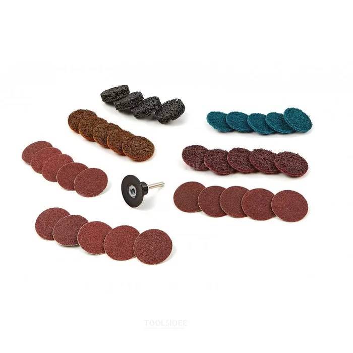 Kit HBM 35 pièces de ponçage, polissage et nettoyage avec un mandrin de 6 mm