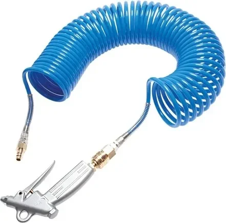 Kit pistolet de soufflage avec tuyau spiralé de 7,5 m