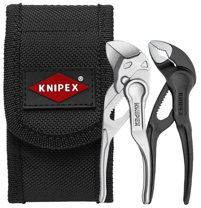Knipex 00 20 72 V04 Jeu de pinces 2 pièces XS dans une pochette de ceinture – 2x 100 mm