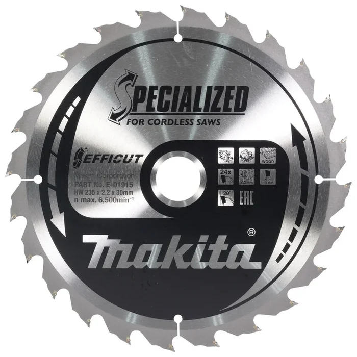 LAME CARBURE BOIS EFFICUT 235X30MM 24D MAKITA – E01915