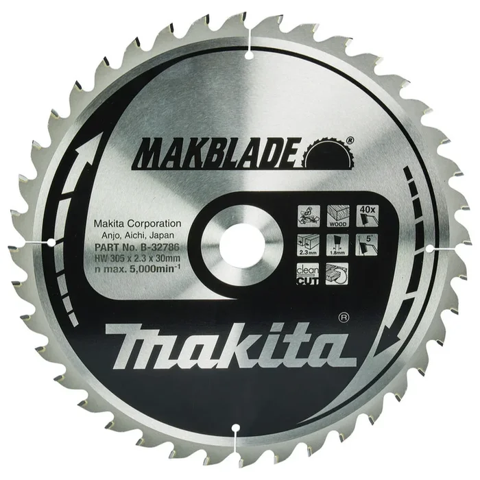 LAME CARBURE MAKBLADE BOIS 305X30MM 40D MAKITA – B32786