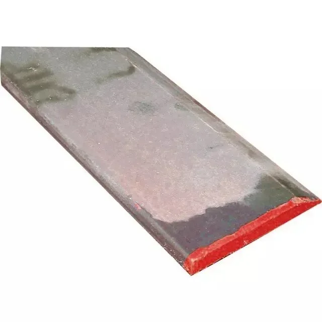 Lame de godet de chargeur frontal en acier biseautée 1985x16x150 400 hb rouge