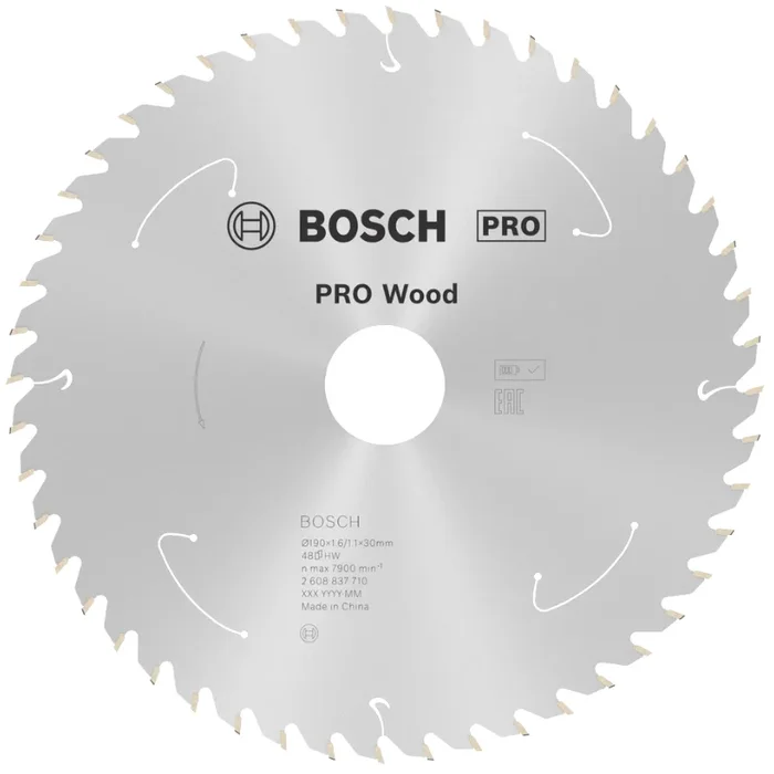 Lame de scie circulaire bois Bosch Standard for Wood 190 x 30 x 1,6 mm 48 dents