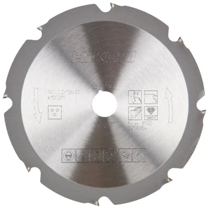 Lame de scie pour plaques en pltre et ciment 160×20 Z8 – HIKOKI – 4100012