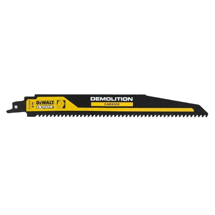 Lame de scie sabre carbure 230 mm pour le bois avec clous / 6TPI – DT20439-QZ – DEWALT
