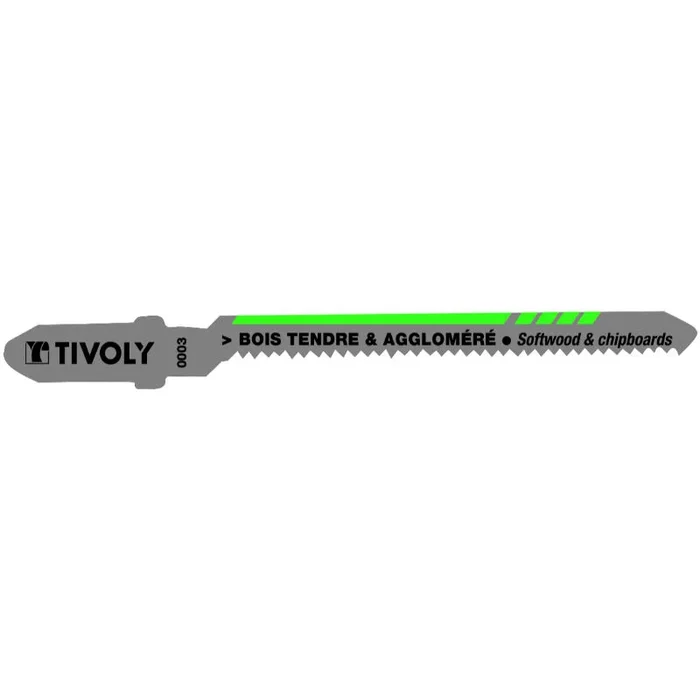 Lame de scie sauteuse -Pour bois tendre et aggloméré -Attache T / L: 75 / H: 50 / Courbe TIVOLY – XT505520003