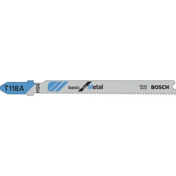 Lames scie sauteuse basic for metal T118A sachet de 5 Bosch