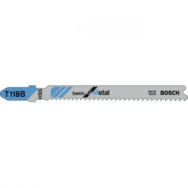 Lames scie sauteuse basic for metal T118B sachet de 5 Bosch