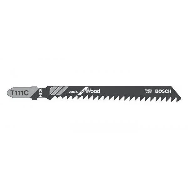 Lames scie sauteuse basic for wood T111C sachet de 5 Bosch
