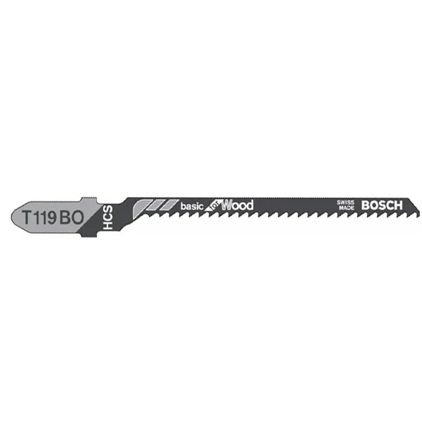 Lames scie sauteuse basic for wood T119BO sachet de 5 Bosch