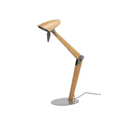 Lampe de bureau LED Aluminor Lora – puissance 7W- gris et bois