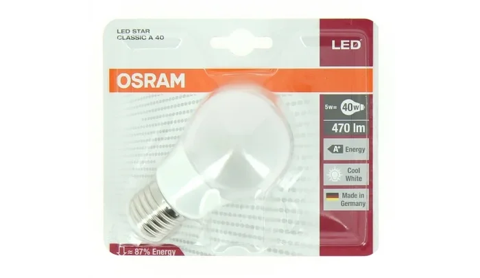 Lampe LED E27 Standard 40 W LED STAR CLASSIC – OSRAM
