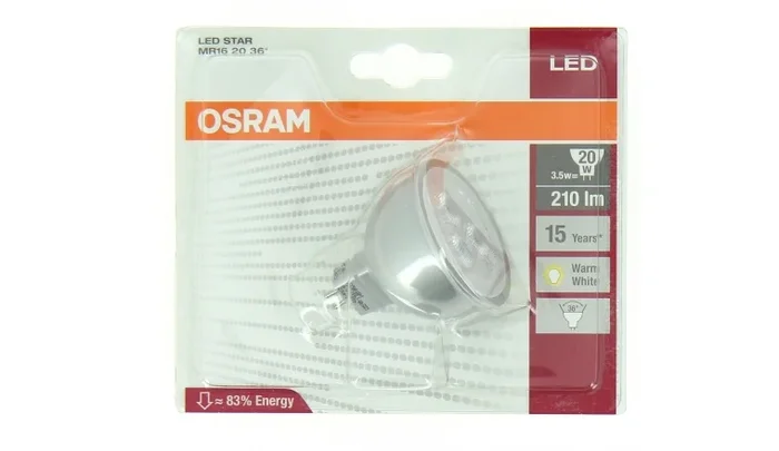 Lampe LED GU5.3 Spot 20 W LED STAR MR16 – OSRAM
