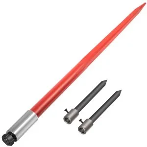 Lance à balles de foin de 49 po, capacité de 3 000 lb avec écrou et manchon