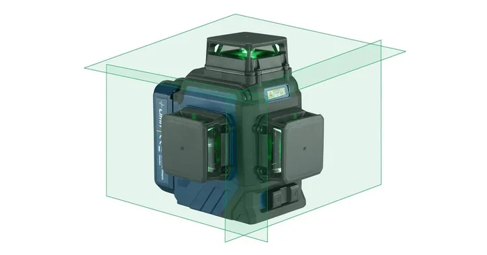 Laser multi-lignes croisé avec lumière laser verte 1 ligne horizontale à 360° et deux lignes verticales à 360° Limit