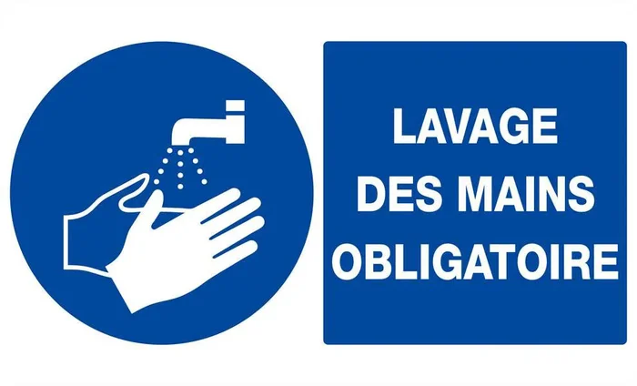 LAVAGE DES MAINS OBLIGATOIRE 330x200mm TALIAPLAST – 621520