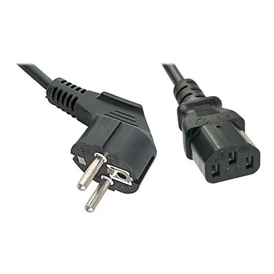 Lindy 30335 câble électrique noir 2 m prise d’alimentation type f coupleur c13