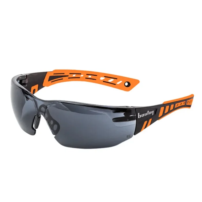 Lot de 12 Lunettes de sécurité Squadron verres fumés – Anti-rayures & buée – BOUTON OPTICAL – 250-87-0021-EN