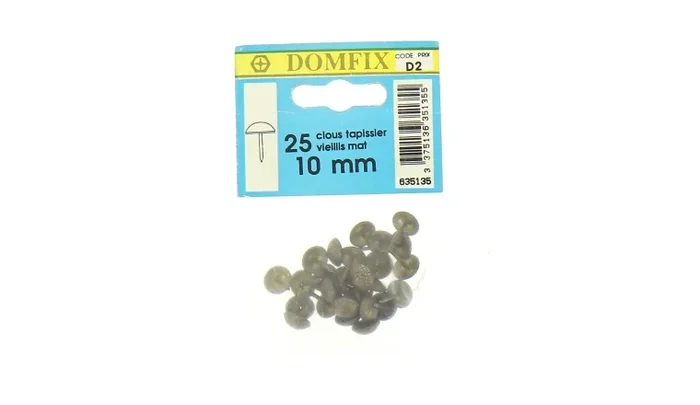 Lot de 25 Clous de tapissier acier Vieillis Ø 10 mm