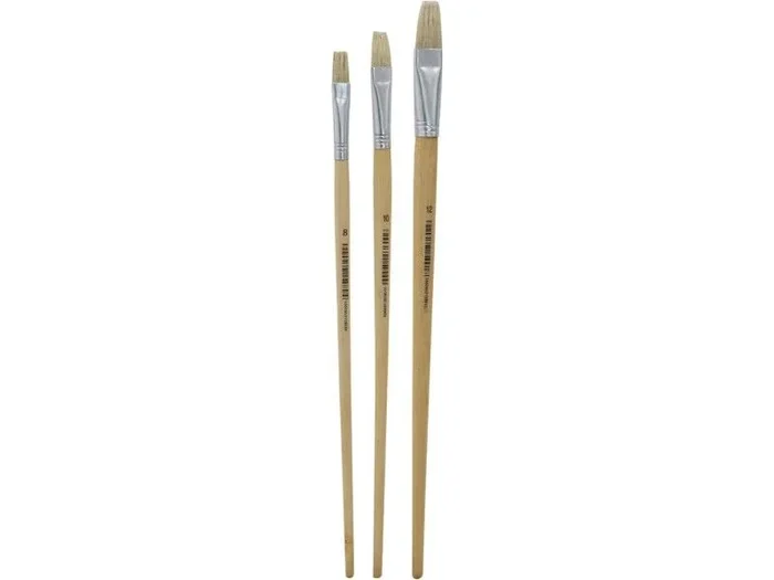 Lot de 3 pinceaux fins plats 8mm / 10mm / 12mm – 22602