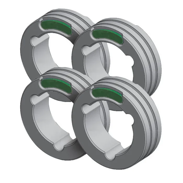 LOT DE 4 GALETS TWIN TYPE F – FIL ACIER Ø 0.6/0.8 – Vert/Bleu – GYS – 061859