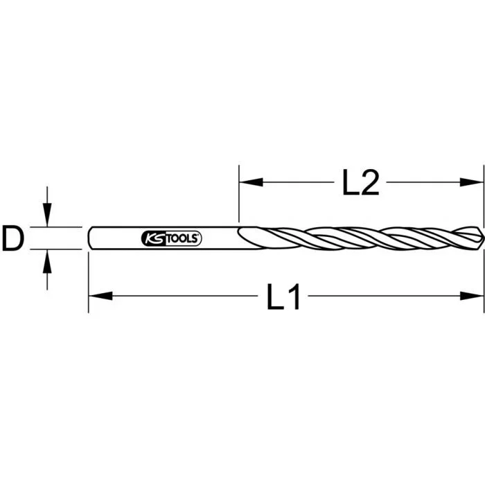 Lot de 5 forets HSS-G meulés, Ø11,9 mm KSTOOLS – 3302119