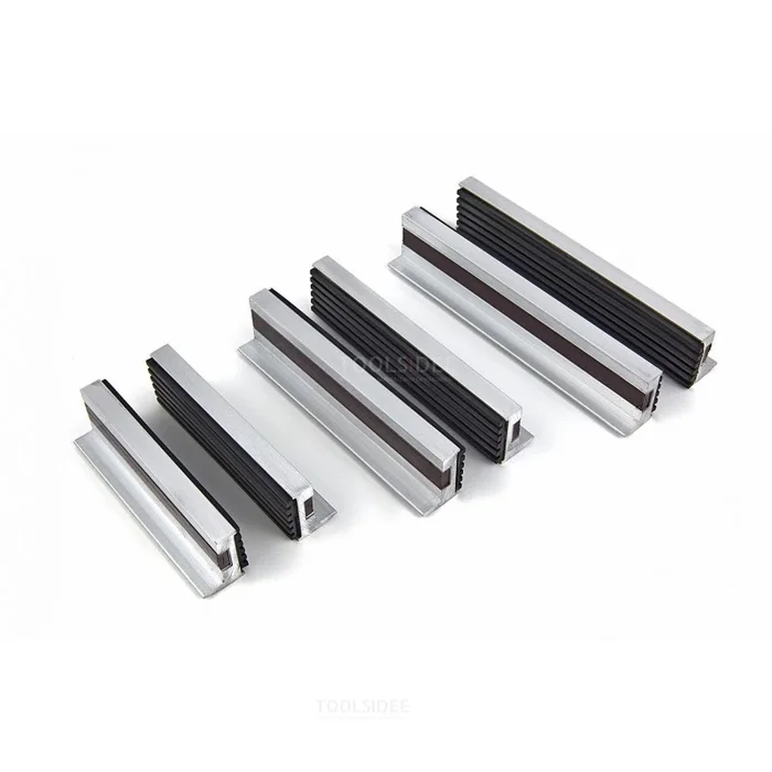 Mâchoires supérieures en aluminium HBM avec caoutchouc pour une prise supplémentaire pour l&rsquo;étau d&rsquo;établi