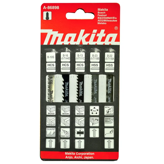 Makita A-86898 Set de 5 lames pour scie sauteuse