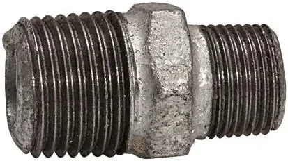 Mamelon à double filetage 245 AG/AG R 1 1/2 R 1/2 fonte malléable noire TFD 245-11212