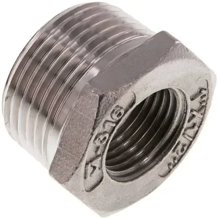 Mamelon de réduction R 1″(M) – Rp 1/2″(F), 1.4408