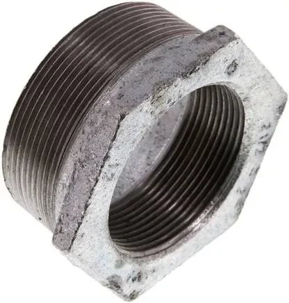 Mamelon de réduction R 2-1/2″(M)-Rp 2″(F), fonte malléable galvanisée