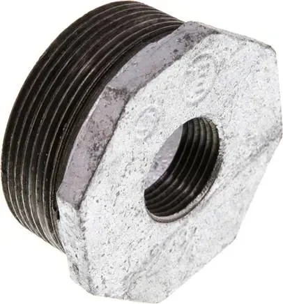 Mamelon de réduction R 2″(M) – Rp 3/4″(F), fonte malléable galvanisée