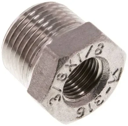 Mamelon de réduction R 3/8″(M) – Rp 1/8″(F), 1.4408
