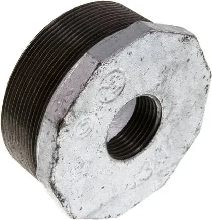 Mamelon de réduction R 3″(AG)-Rp 1″(IG), fonte malléable galvanisée