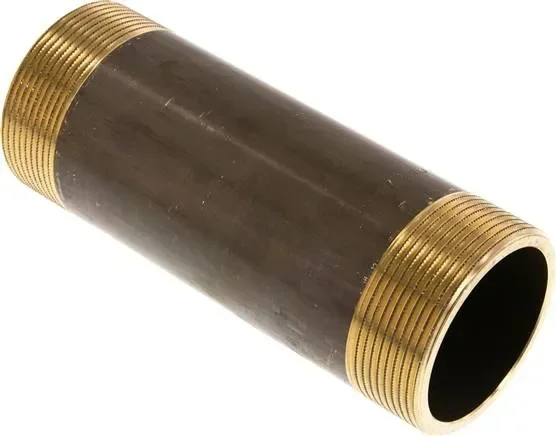 Mamelon double de tuyau G 2″-150mm, laiton