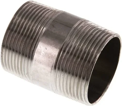 Mamelon double de tuyau R 1-1/2″-60mm, 1.4571