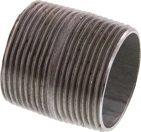 Mamelon double de tuyau R 1-1/4″-40mm, tube en acier ST 37 galvanisé