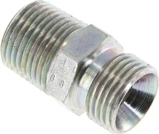 Mamelon double haute pression G 1/2″-NPT 1/2″, acier galvanisé