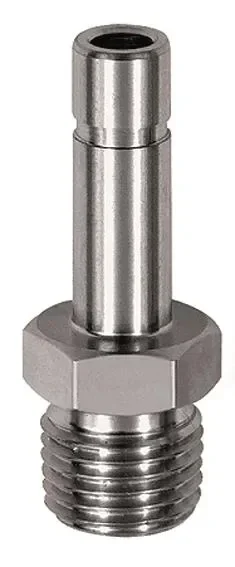 Mamelon fileté à emboîter, R 3/8 a. , nipple enfichable 10 mm, ES 1.4404 770.038-10 ES