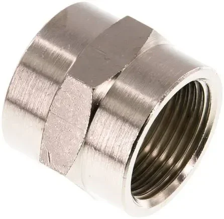 Manchon G 3/4″-G 3/4″, laiton nickelé