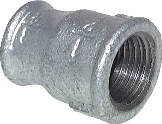 Manchon rond Rp 1/2&Prime;-Rp 3/8&Prime;, fonte malléable galvanisée