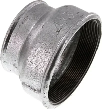 Manchon rond Rp 4&Prime;-Rp 3&Prime;, fonte malléable galvanisée