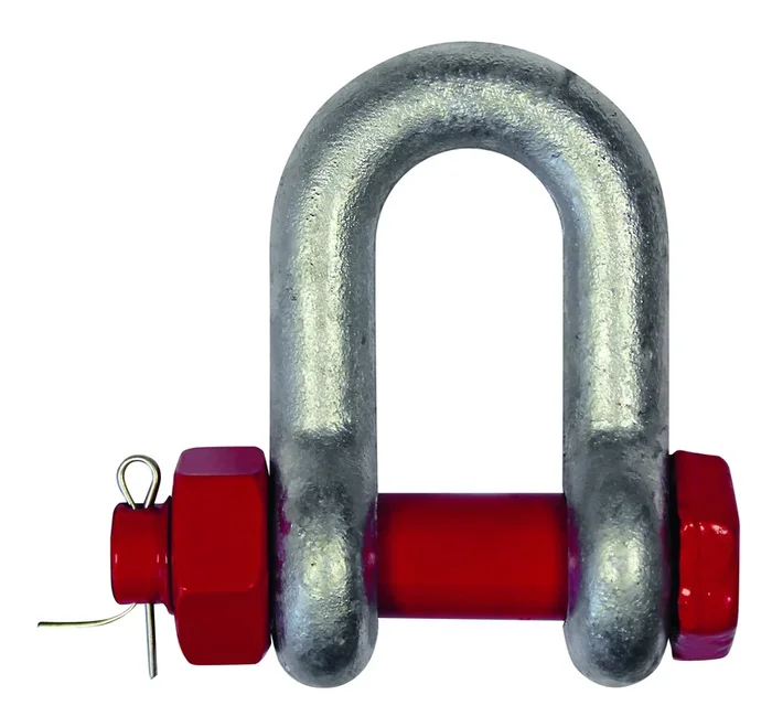 Manille droite h.r. galva cmu 55 t axe boulonné +goupille LEVAC – 5221P