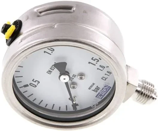 Manomètre chimique vertical, 63mm, 0 – 1,6 bar